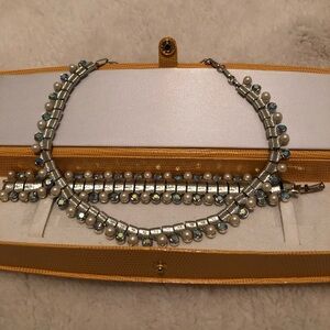 Vintage 60’s Elegant Silver and Pearl Necklace and Bracelet Set